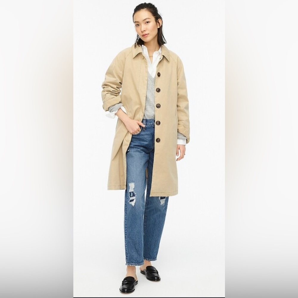 J Crew Garment Dyed Trench Coat